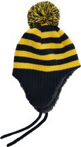 Color Kids - Beanie gestreept voor baby's - Donkerblauw - maat 50CM
