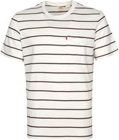 Levi's - T-Shirt Pocket Stripes Bordeaux - XL - Comfort-fit