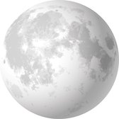 Tizato - Muurcirkel Maan – Zelfklevende wandcirkel Muursticker – Ø 182 cm