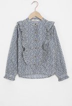 Sissy-Boy - Blauwe blouse met ruffles