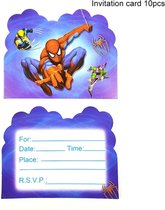 Spiderman uitnodiging kaarten 10 stuks