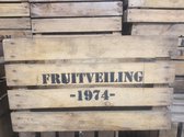 Fruitveiling Fruitkist met tekst 50x40x30cm vintage