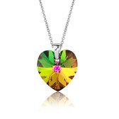 Montebello Ketting Fleur HZ527 - Swarovski® Hart - 925 Zilver Gerhod. - Ø14mm - 50cm