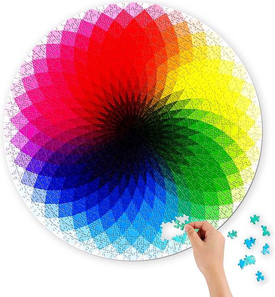Ronde puzzel 1000 stukjes -Kleurrijke Puzzel - 50*70 cm- Moederdag  cadeautje | bol.com