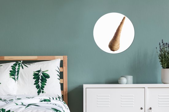 Panais avec la fermeture sur fond blanc Cercle mural aluminium ⌀ 30 cm - impression photo sur cercle mural / cercle vivant / cercle de jardin (décoration murale)