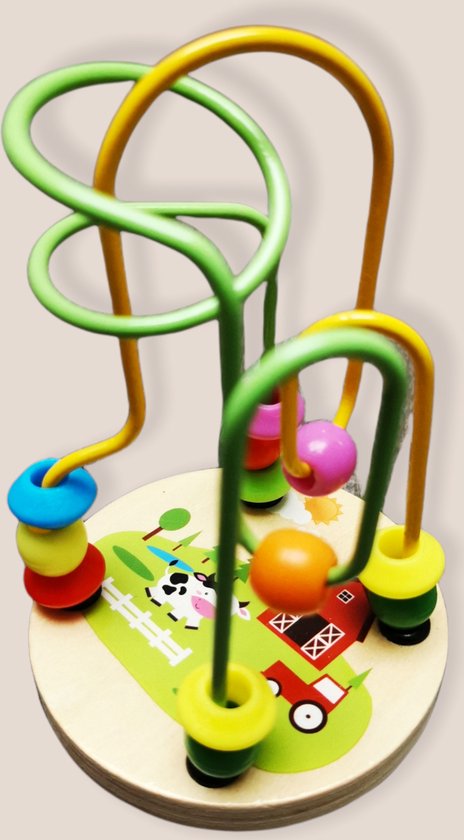 Afbeelding van het spel Houten doolhof kralen spel-speelgoed-vanaf 3 jaar
