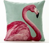 Kussensloop - Flamingo mintgroen - 45x45 cm