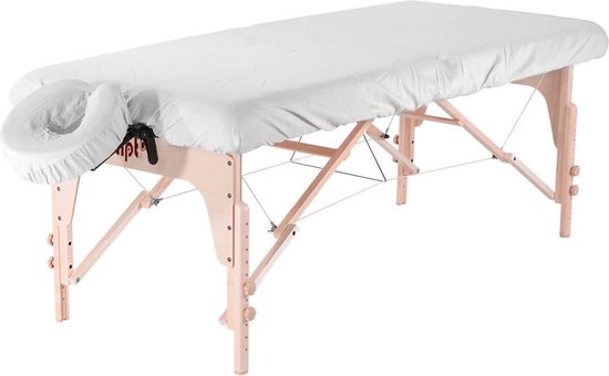 Hoeslaken massagetafel - wit - circa 180x50 -  hoes - katoen - Voor de massage tafel + Hoofdsteun - massage bed