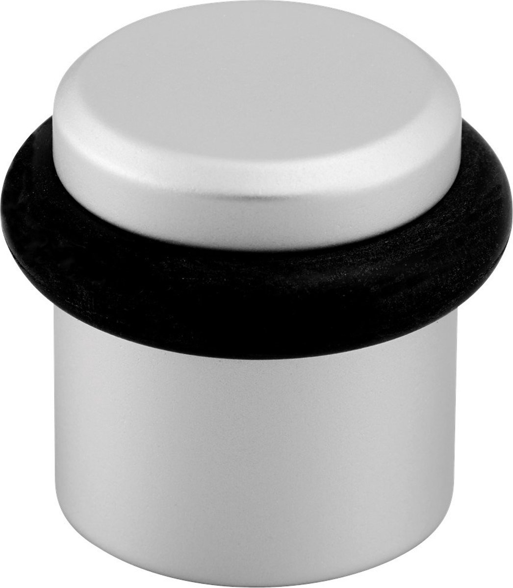 Hermeta Deurbuffer - aluminium profiel - deurbuffer vloer - mat naturel - geanodiseerd - M8xø39mm
