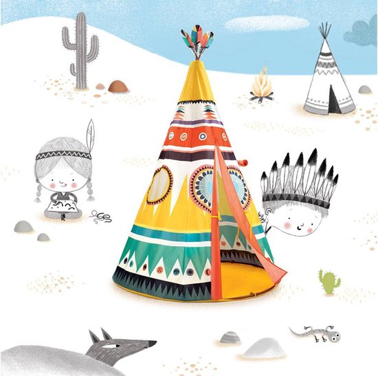 Tente Tipi Pour Enfants Djeco - Jeu D'intérieur Et Cabane - Design Coloré Et Ludique - 11