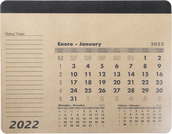 Muismat - muispad - kantoor - agenda 2022 - kalender - notities - Vaderdag  cadeau | bol.com