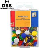Donkersstuff - Punaises - Pushpins - Punaises Voor Prikboord - 1 x 1 cm - Staal - 100 stuks