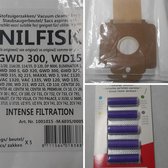 5 Universele stofzuigerzakken voor Nilfisk GWD300, WD15