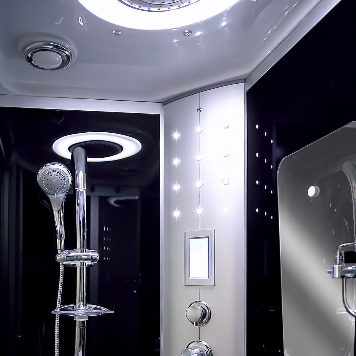 Complete Gesloten Douchecabine 120X80X215 Fiona RECHTS. MENGKRAAN. MAT