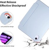 HB Hoes Geschikt voor Apple iPad Mini 6 2021 (8.3 inch) Licht Blauw - Tri Fold Tablet Case - Smart Cover
