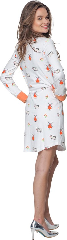 een miljard musicus volwassene Happy Pyjama's Dames nachthemd lange mouwen maat: 'XS' (XS-XXL) - Super  leuke dames... | bol.com
