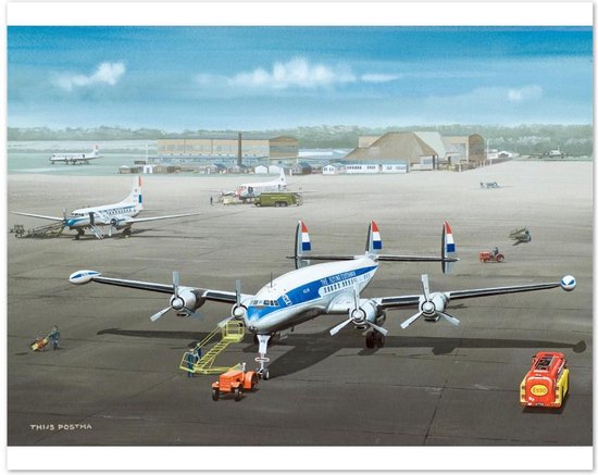 Thijs Postma - TP Aviation Art - Poster - Lockheed L-1049 Super Constellation - 40x50cm