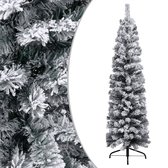 Huis en Tuin Depot Kerstboom Met Led'S En Sneeuwvlokken Smal 210 Cm Pvc Groen