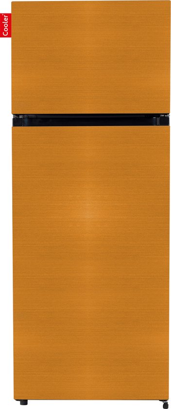 Koelkast: COOLER MEDIUM-FBRO Combi Top Koelkast, F, 164+41l, Brushed Bronze Front, van het merk Cooler