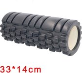 Foamroller - Zwart - 33x14 cm - Triggerpoint Masage - Yoga - Fitnesss - Thuis