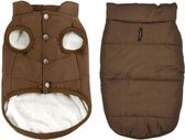 Isomes Dunne Hondenjas - Modieuze Hondenkleding - Gewatteerde Puffer Jas - Bodywarmer - Hondenkleding - voor Alle Honden - Bruin - Maat XXXL