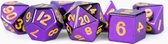 Dobbelsteen - MetalDice Purple dobbelstenen voor o.a. Dungeons & Dragons