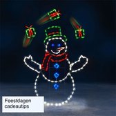 Hoobi® Kerstverlichting Buiten | Sneeuwpop Met Pakjes | Sneeuwbal | Kerstdecoratie | Buitendecoratie | Kerstversiering | LED Lampjes