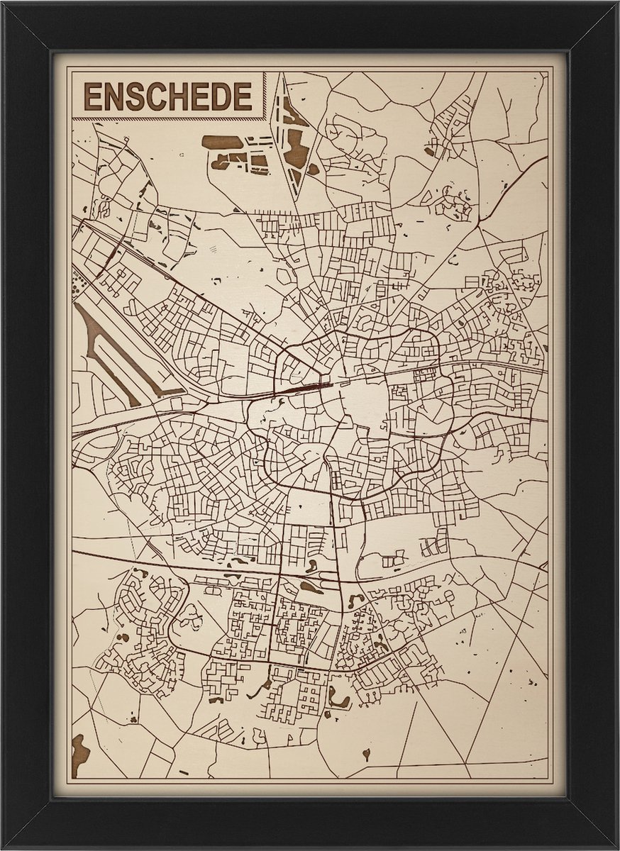 Decoratief Beeld - Houten Van Enschede - Hout - Bekroned - Bruin - 21 X 30 Cm