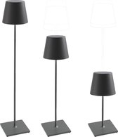 Zafferano -Poldina Pro - XXL - (H)70-150cm - Donker grijs - Vloerlamp - Dimbaar - LED - Voor binnen en buiten - Draadloos - Oplaadbaar
