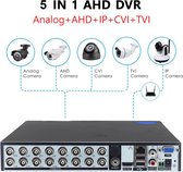 DVR Recorder - 16 Kanaals - 16CH Hoge Resolutie - DVR - H.264/H.265 - AHD KIT Recorder + 1TB Geheugen