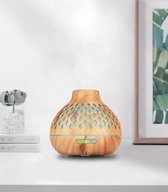 400 ml Aroma Diffuser INCL. Afstandsbediening - GRATIS Geurflesje - Hout Look - Luchtbevochtiger - Aromatherapie - Geurverspreider