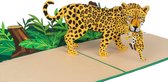 Hartensteler - 3D Pop-Up Wenskaart - Luipaard kaart - Leopard Pop-Up Card