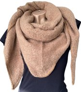 Warme Driehoekige Dames Sjaal - Extra Dikke Kwaliteit - Khaki/Taupe - 200 x 70 cm (22-394886#)