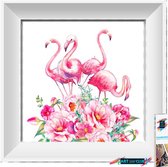 Artstudioclub®  Diamond painting volwassenen Flamingos 30 x 30 cm