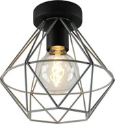 Olucia Jochem - Plafondlamp - Grijs/Zwart - E27