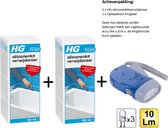 HG siliconenkit verwijderaar - 2 stuks + Zaklamp/Knijpkat