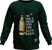 Alfa Bier kersttrui groen - maat L