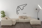 Muurkaart Wanddecoratie Poster F1 circuit Yas Marina - Zwart MDF - 65x65 cm - Formule 1 - Race - Verstappen