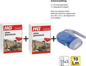 HG zilver glansdoek  - 2 stuks + Zaklamp/Knijpkat