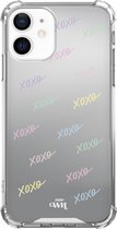 XOXO Colors - Mirror Case - Spiegel case geschikt voor Apple iPhone 11 hoesje - Spiegelhoesje met opdruk - Tekst - Hardcase shockproof
