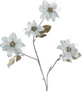 Goodwill Kunstbloem-Zijde bloem IJs Blauwe Dahlia zijde Glitters 79Cm