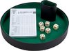 Afbeelding van het spelletje Engelhart Dobbel- en pokerpiste + dobbelstenen + beker + scoreblok | poker | pokerspel | dice