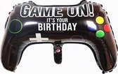 Folieballon controller - Game on - It's your birthday - Playstation & Xbox - Zwart - Verjaardag - Ballon - 60x40 cm
