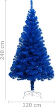 Huis en Tuin Depot Kunstkerstboom Met Standaard 240 Cm Pvc Blauw