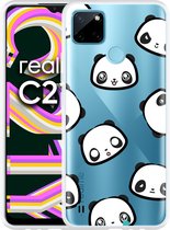 Realme C21Y Hoesje Panda Emotions - Designed by Cazy