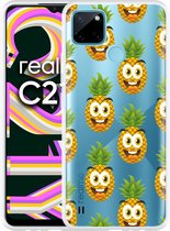 Realme C21Y Hoesje Happy Ananas - Designed by Cazy
