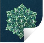 Muurstickers - Sticker Folie - Mandala abstract groen - 80x80 cm - Plakfolie - Muurstickers Kinderkamer - Zelfklevend Behang - Zelfklevend behangpapier - Stickerfolie
