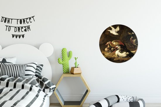 Wall Circle - Wall Circle - Canards - Peinture de Melchior d'Hondecoeter - Aluminium - Dibond - ⌀ 30 cm - Intérieur et Extérieur