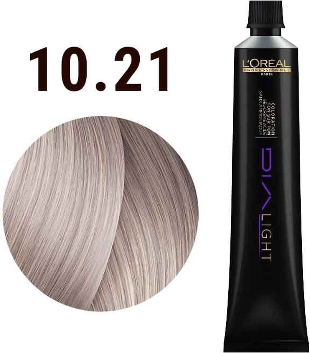 L'Oréal Haarverf Professionnel Dialight Coloration Ton Sur Ton Gel-Crème Acide 10.21 Iridescent Sorbet Milkshake