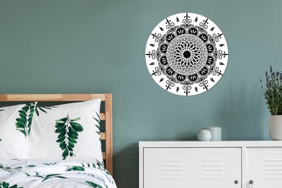 Mandala avec ornements gothiques Sticker mural cercle mural 80x80 cm / cercle papier peint / cercle mural / cercle vivant - auto-adhésif et découpe ronde